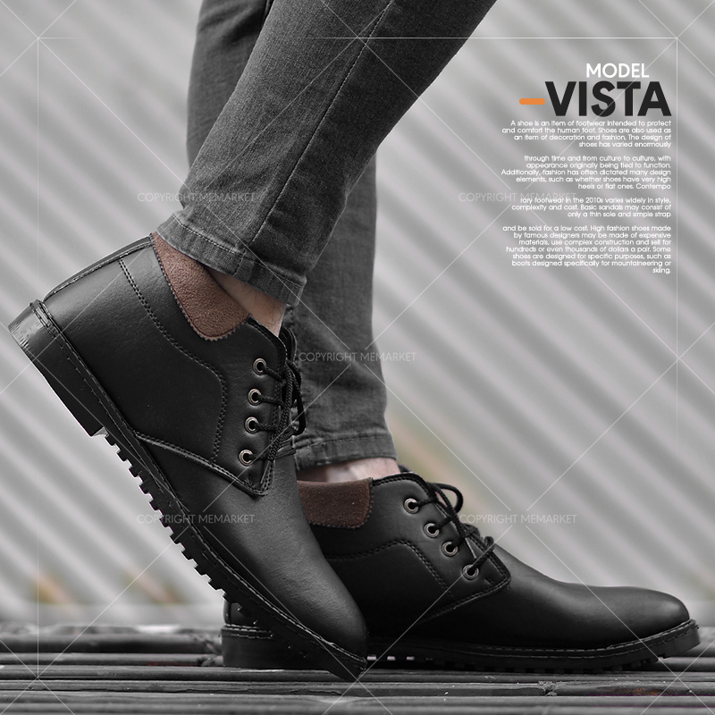 نیم بوت مردانه vista (مشکی)