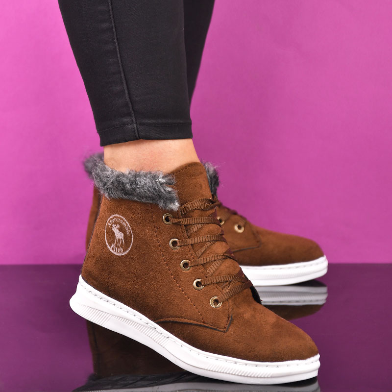 نیم بوت دخترانه قهوه ای مدل Kety