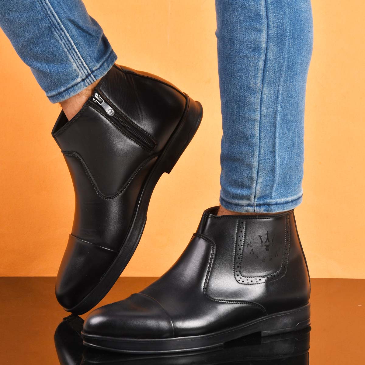 کفش ساقدار زیپدار مردانه مدل Bashok