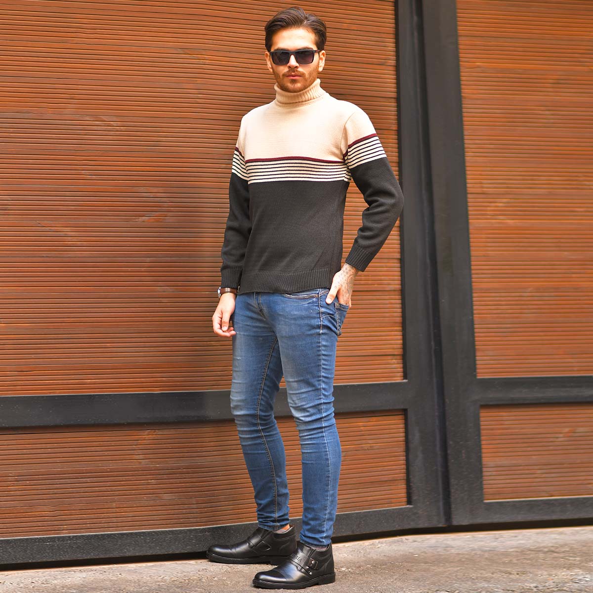 پلیور بافت مردانه مدل Samantha