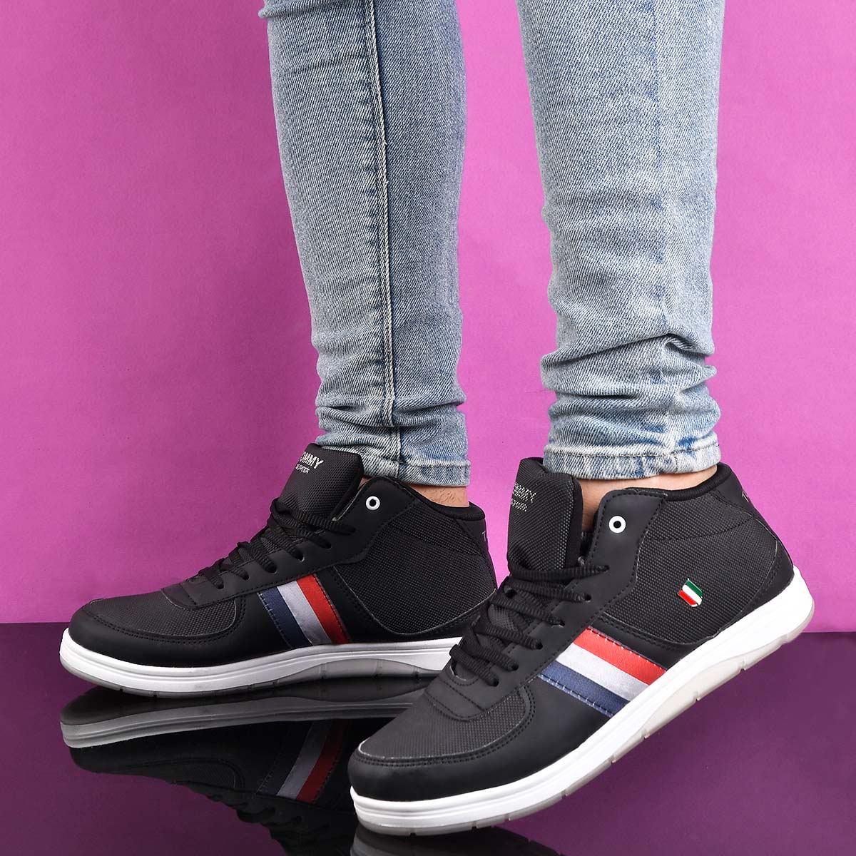 کفش ساقدار مردانه tommy مشکی مدل nersi