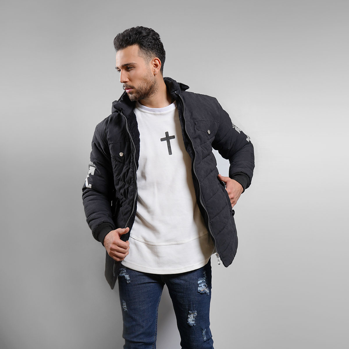 کاپشن اف وایت مردانه مدل Daniyar