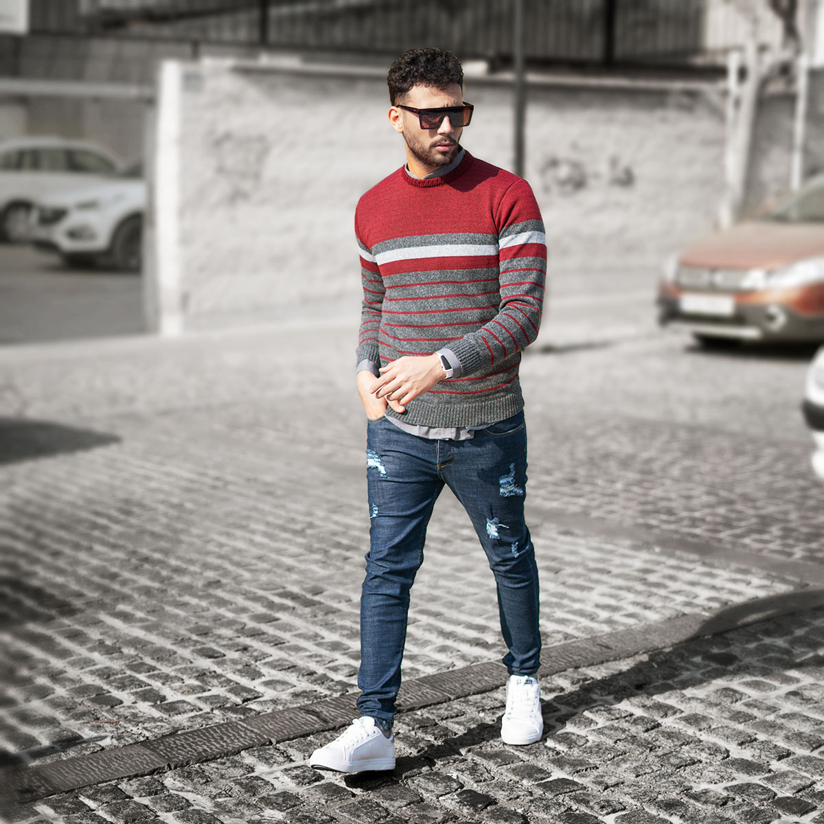 پلیور بافت مردانه مدل azhan