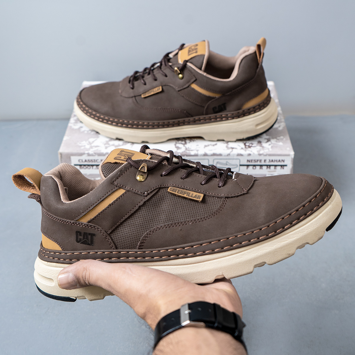 کفش مردانه رنگ قهوه ای مدل Punit