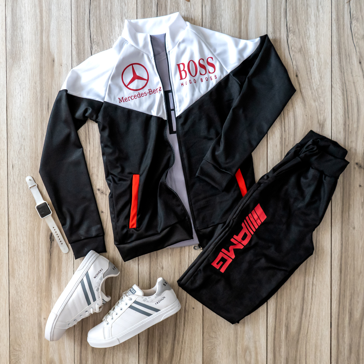 ست سوئيشرت شلوارBOSS مردانه مدل Deran