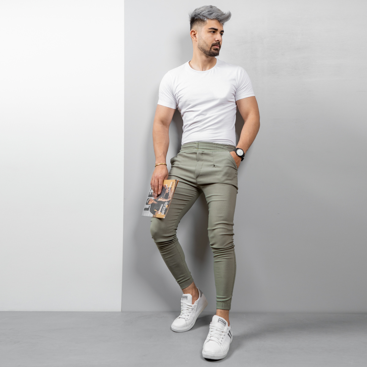 شلوار مردانه مدل ACE رنگ سبز