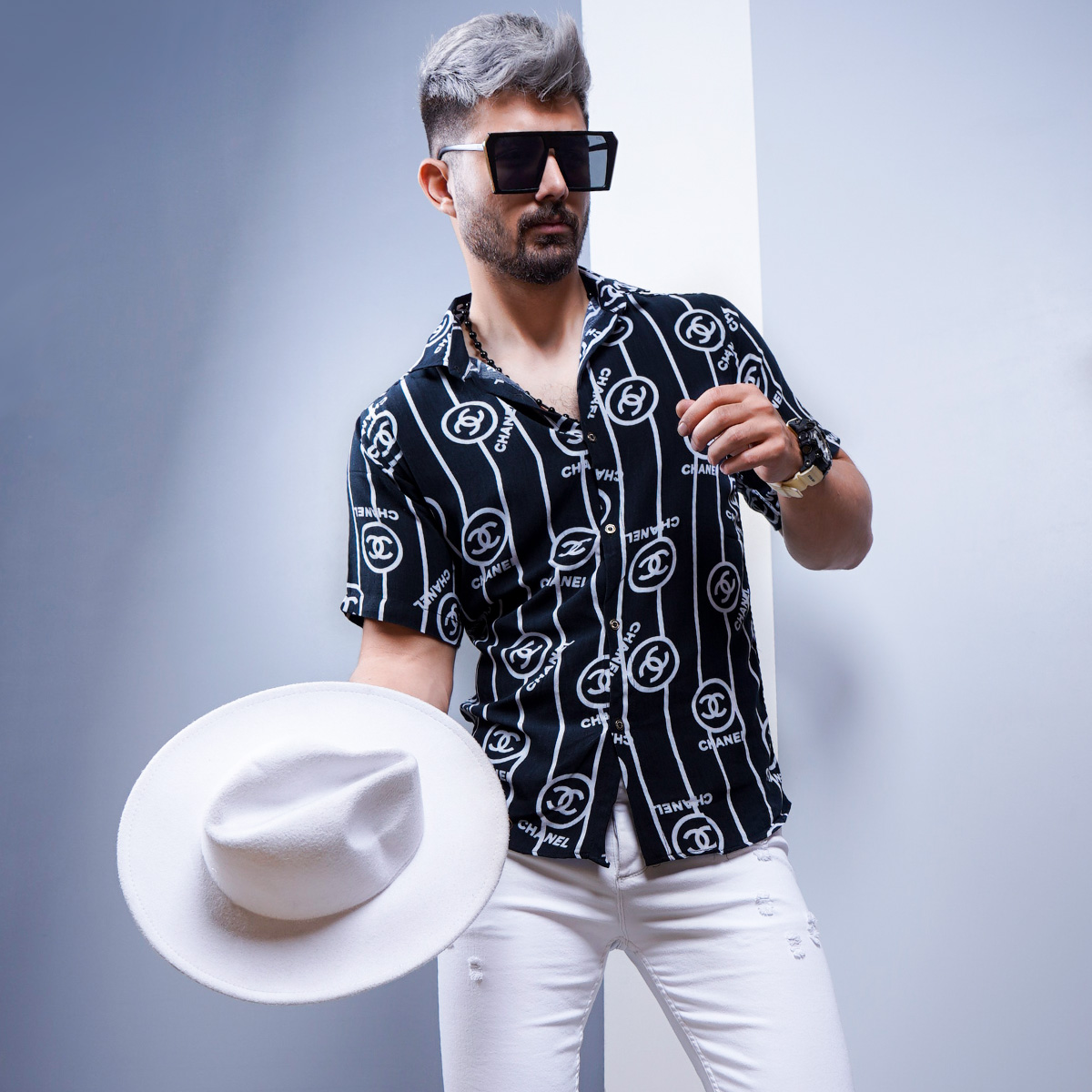 پیراهن هاوایی مردانه مدل marco