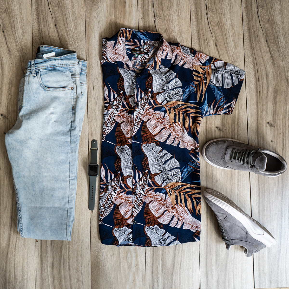 پيراهن هاوايي مردانه مدل Lian