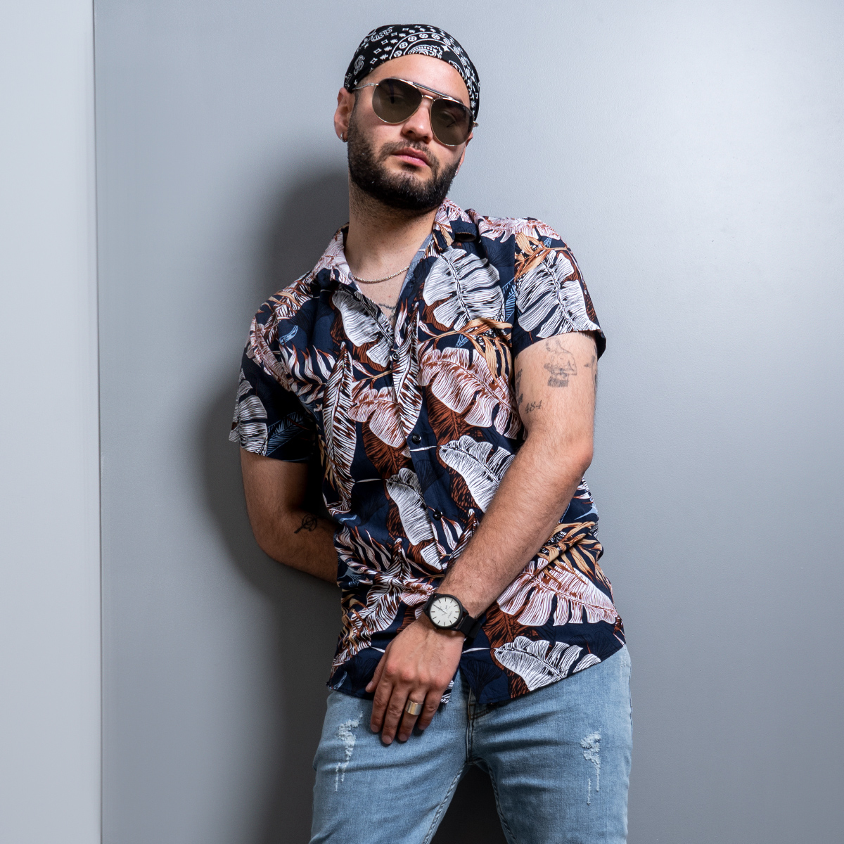 پيراهن هاوايي مردانه مدل Lian