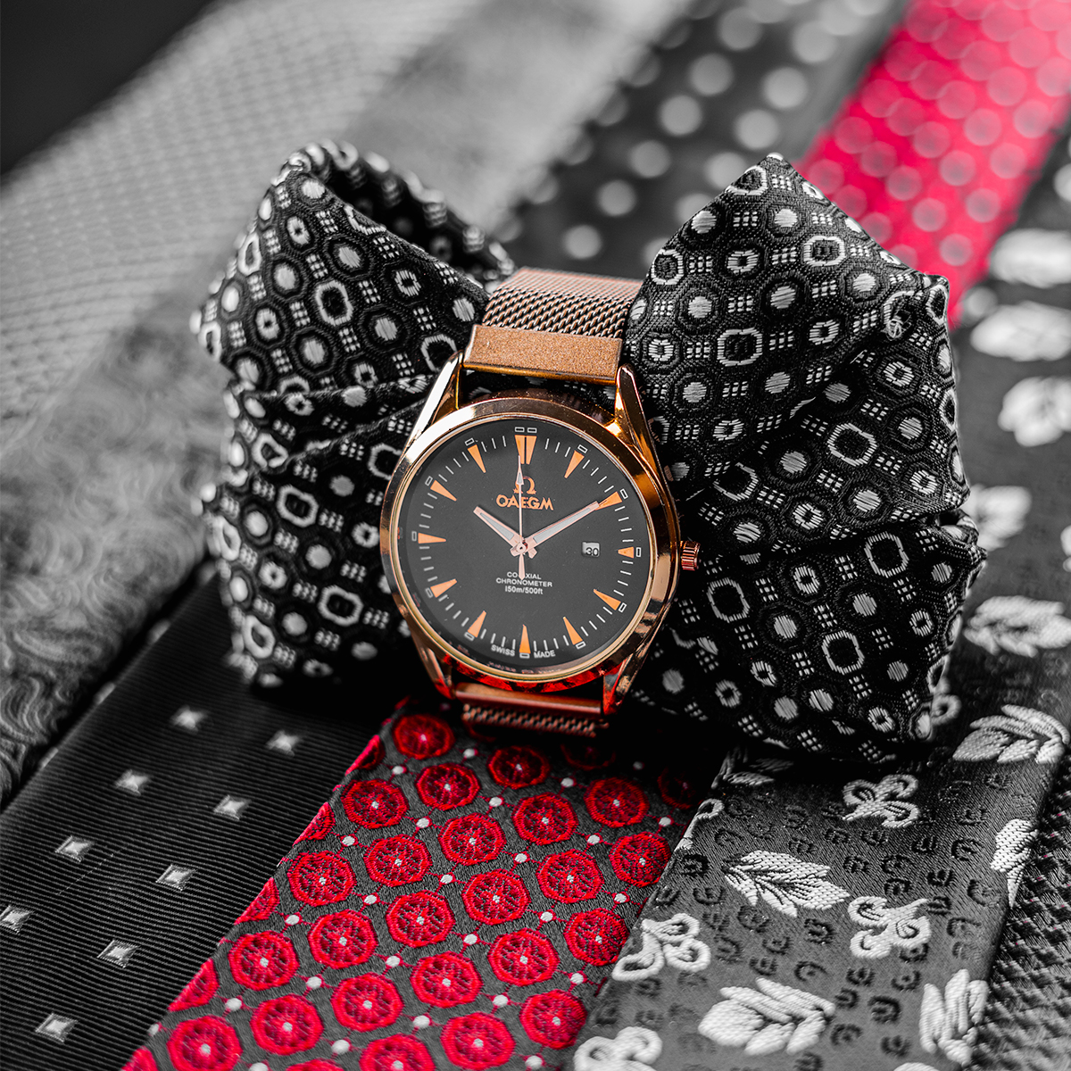 ساعت Omega رزگلد مدل Hiro