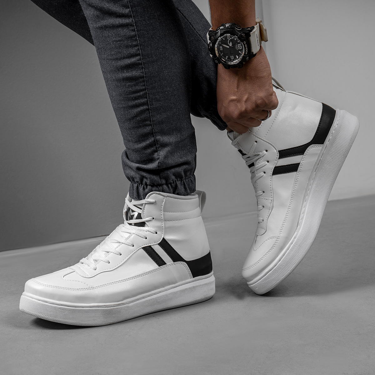 نیم بوت مردانه سفید مدلMiler