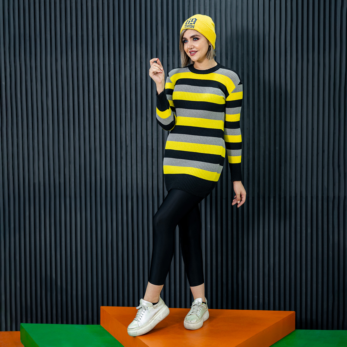 زیرسارافونی بافت دخترانه مدل sahel	رنگ زرد