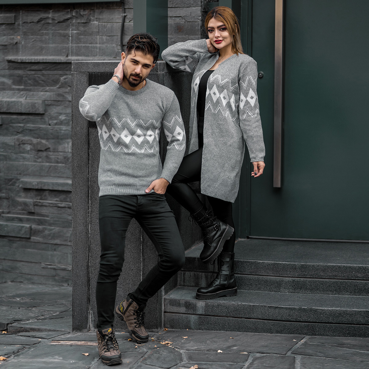 ست بافت طوسی مدل venom