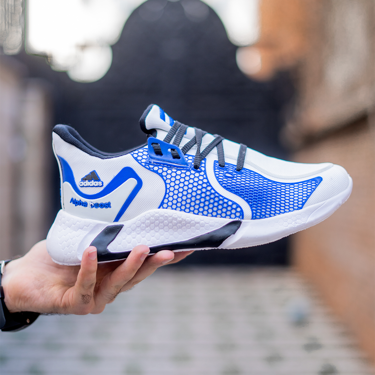 کفش ورزشی مردانه سفید آبی مدل Arang