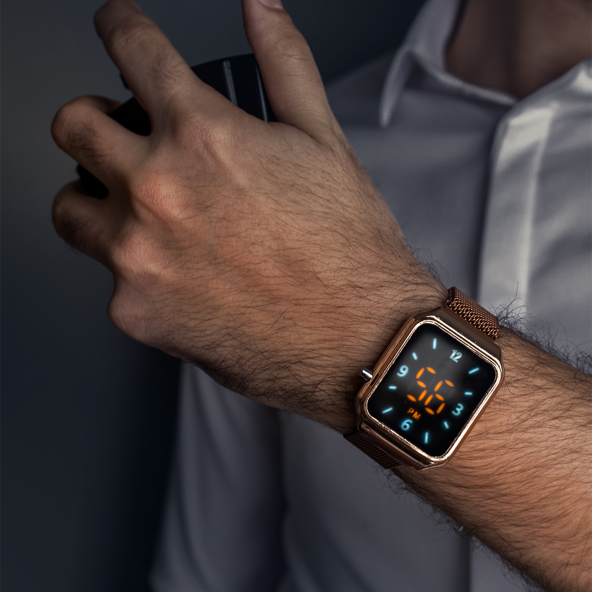 ساعت LED رزگلد مدل K99