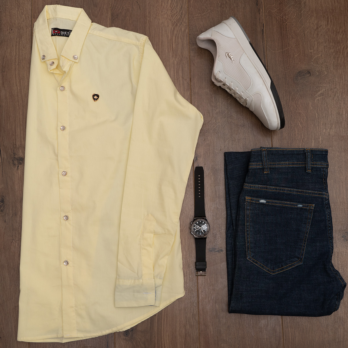 پیراهن مردانه زرد مدلFarzin