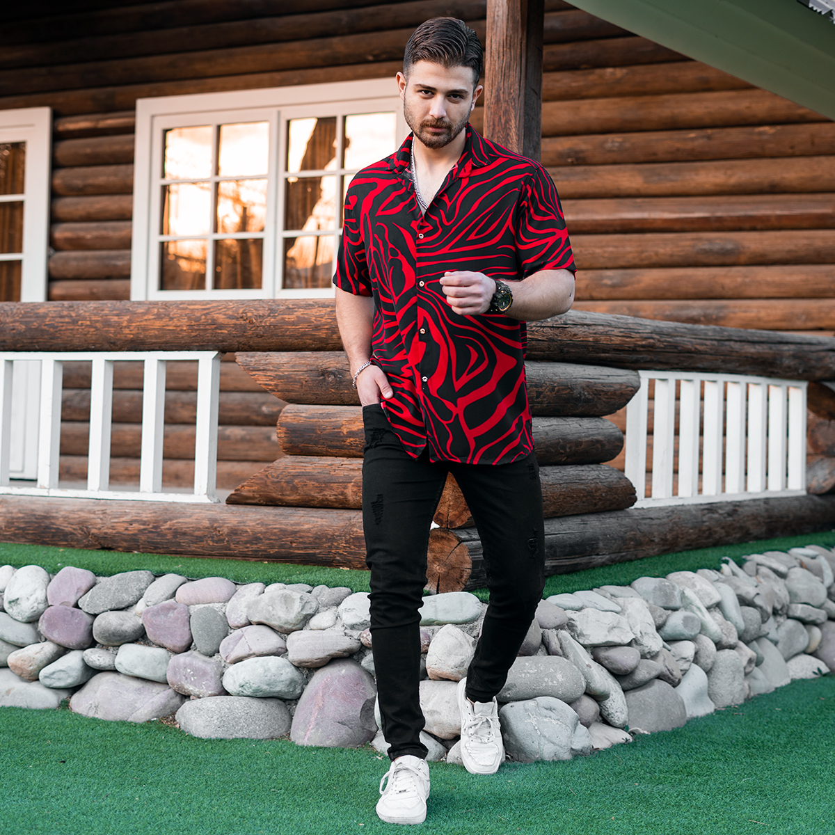پیراهن هاوایی مردانه مدل Fabro