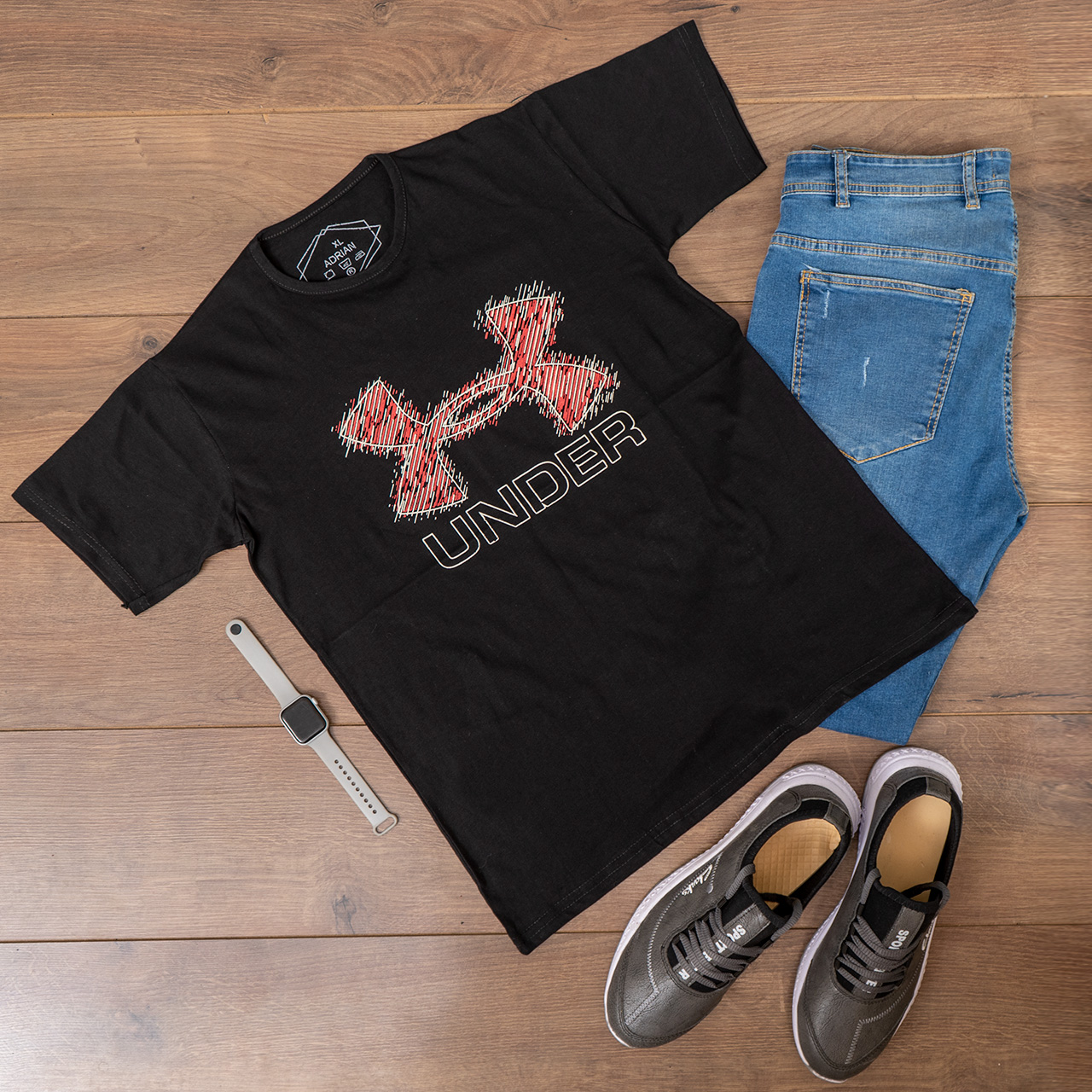 تیشرت مردانه مشکی (T) مدل Under