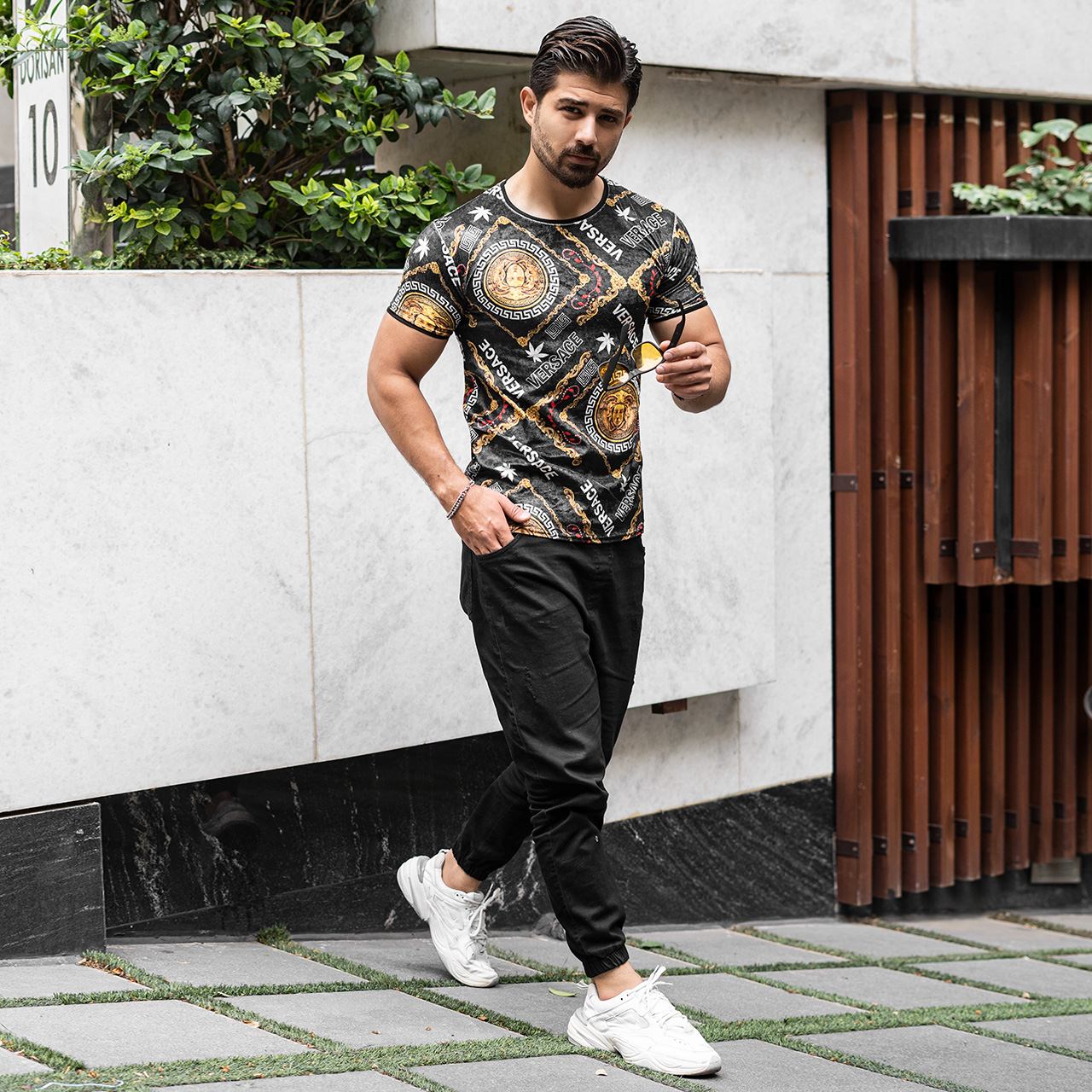 تیشرت مخمل ورساچه مردانه مدلP92