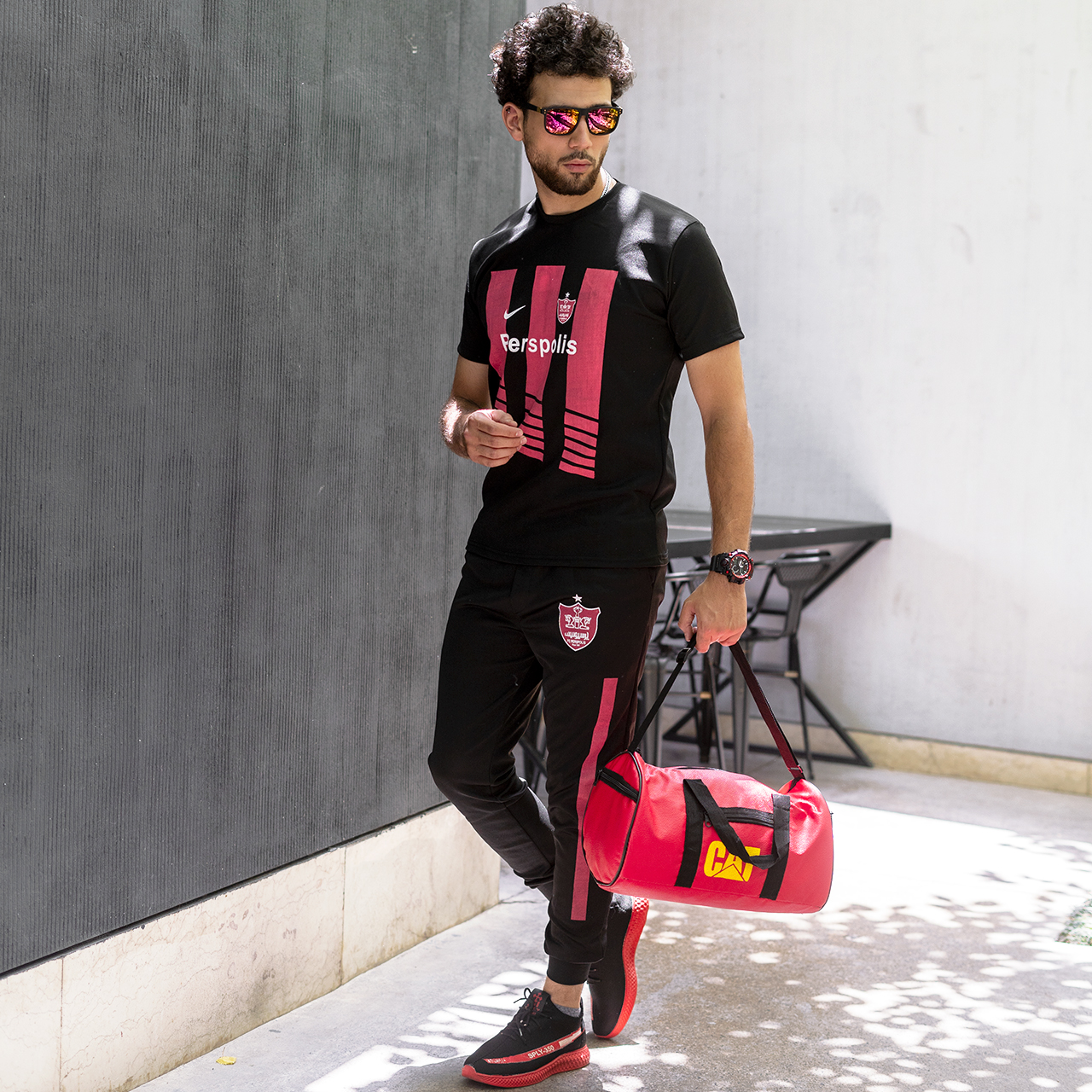 ساک ورزشی Cat قرمز مدل Bahram