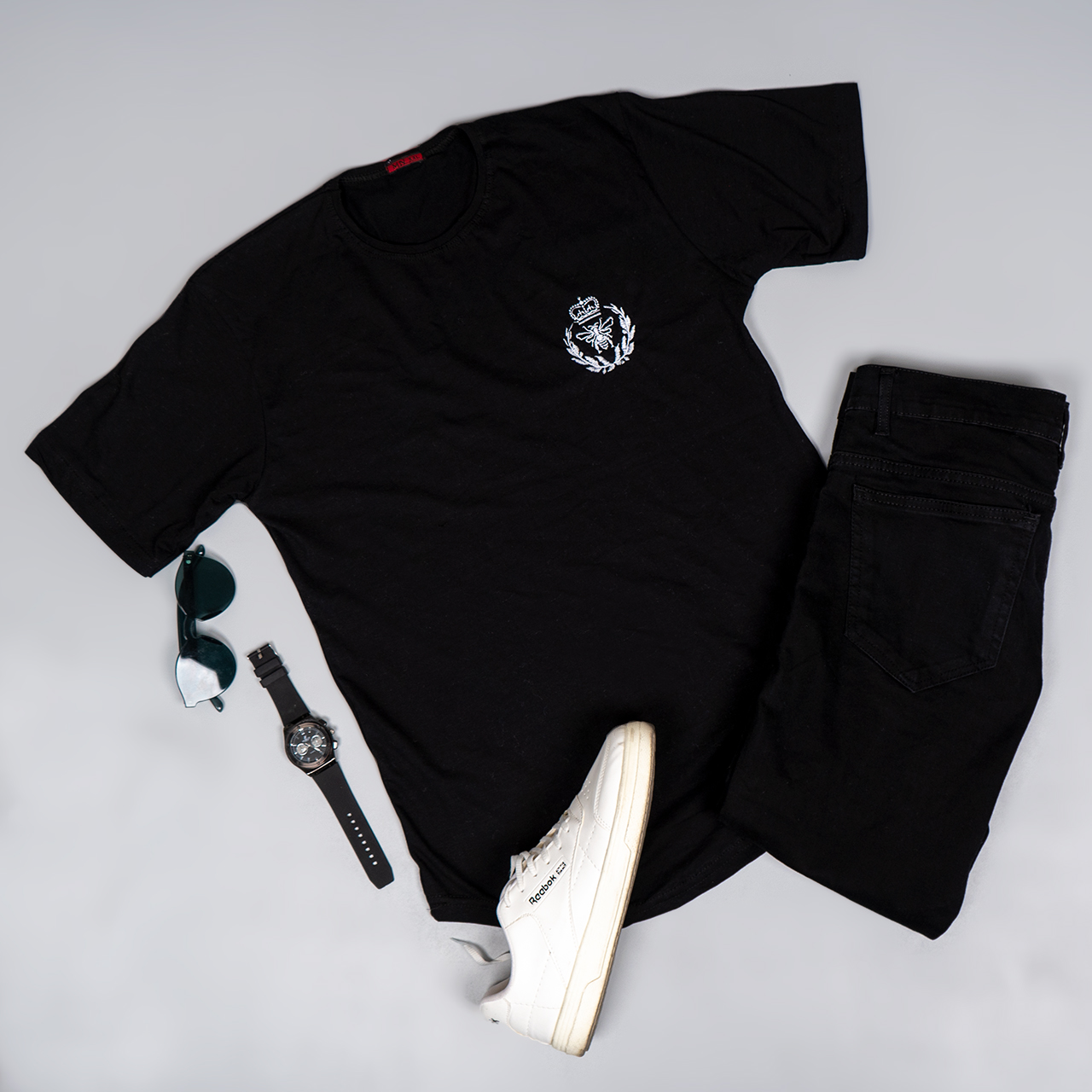 تیشرت مشکی مردانه مدل Farhan