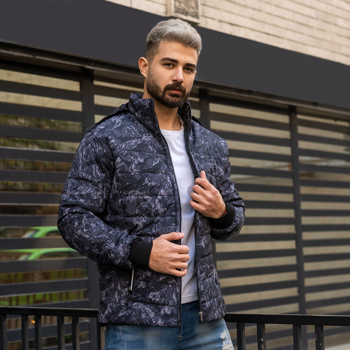 کاپشن ابرو بادی-مشکی مردانه مدل L170