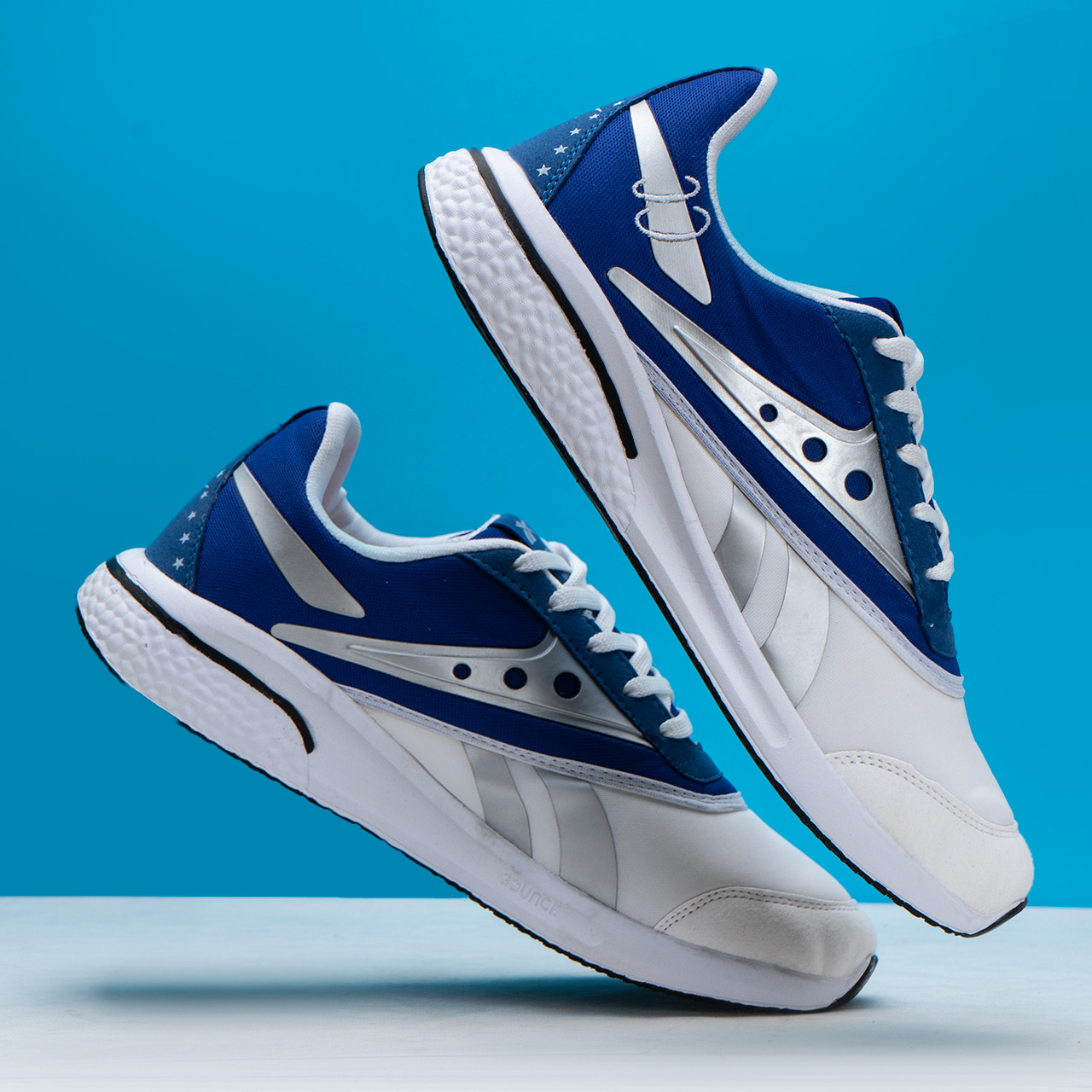 کفش ورزشی ریبوک سفید آبی مردانه مدل 25CC