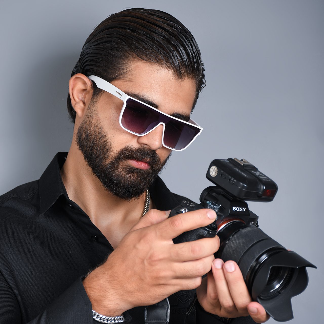 عینک آفتابی سفید مدل B703