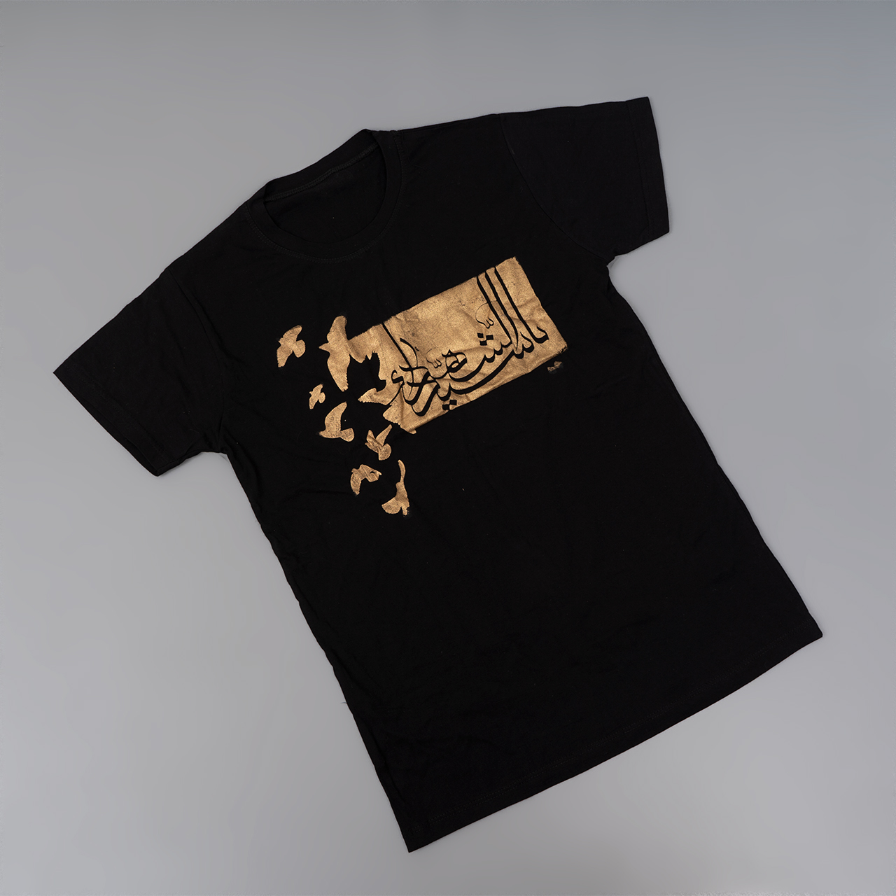 تیشرت مردانه مشکی مدل X173