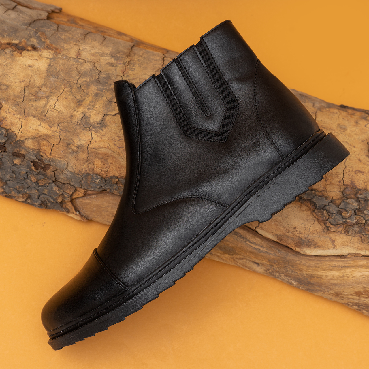 نیم بوت مردانه مشکی مدل Argan