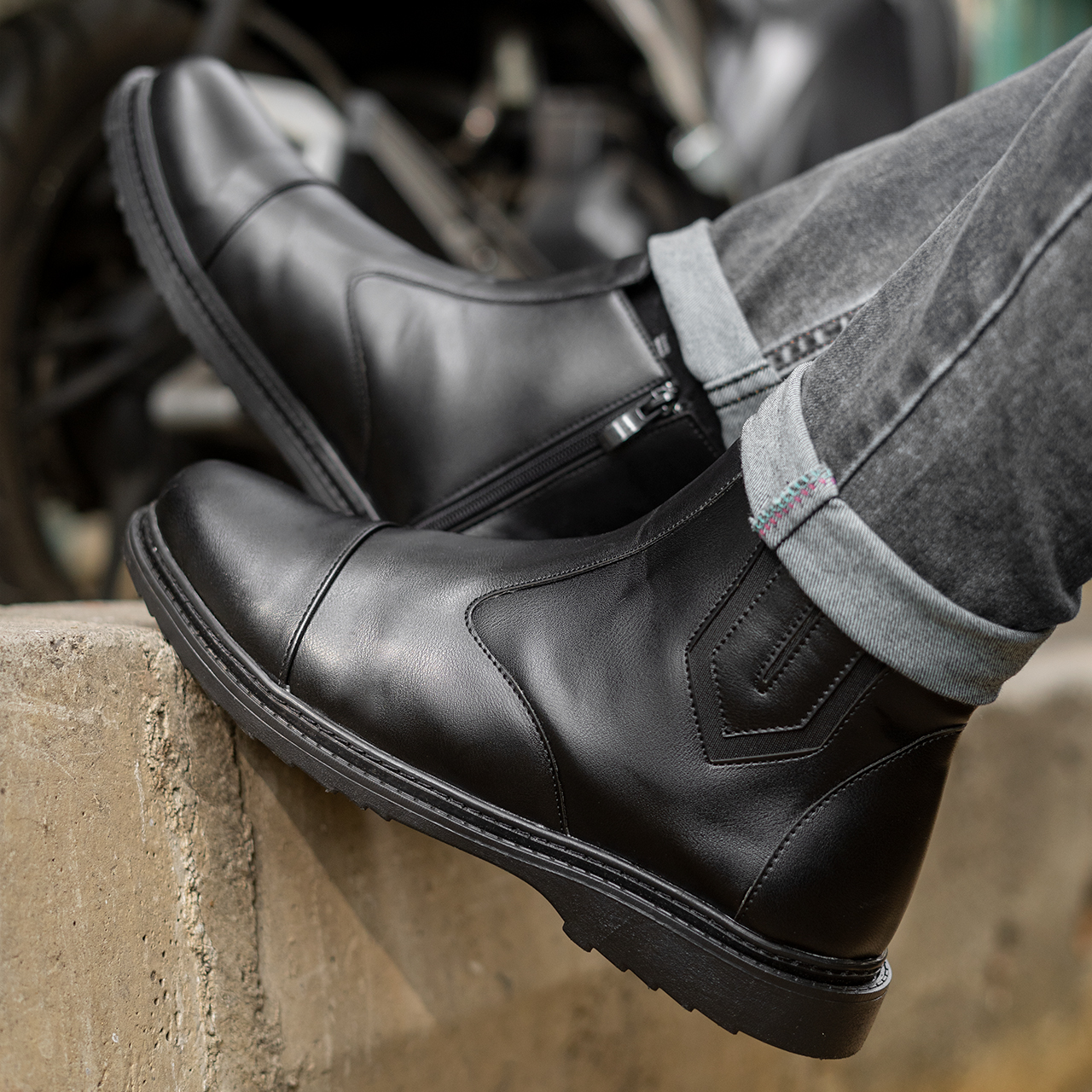 نیم بوت مردانه مشکی مدل Argan