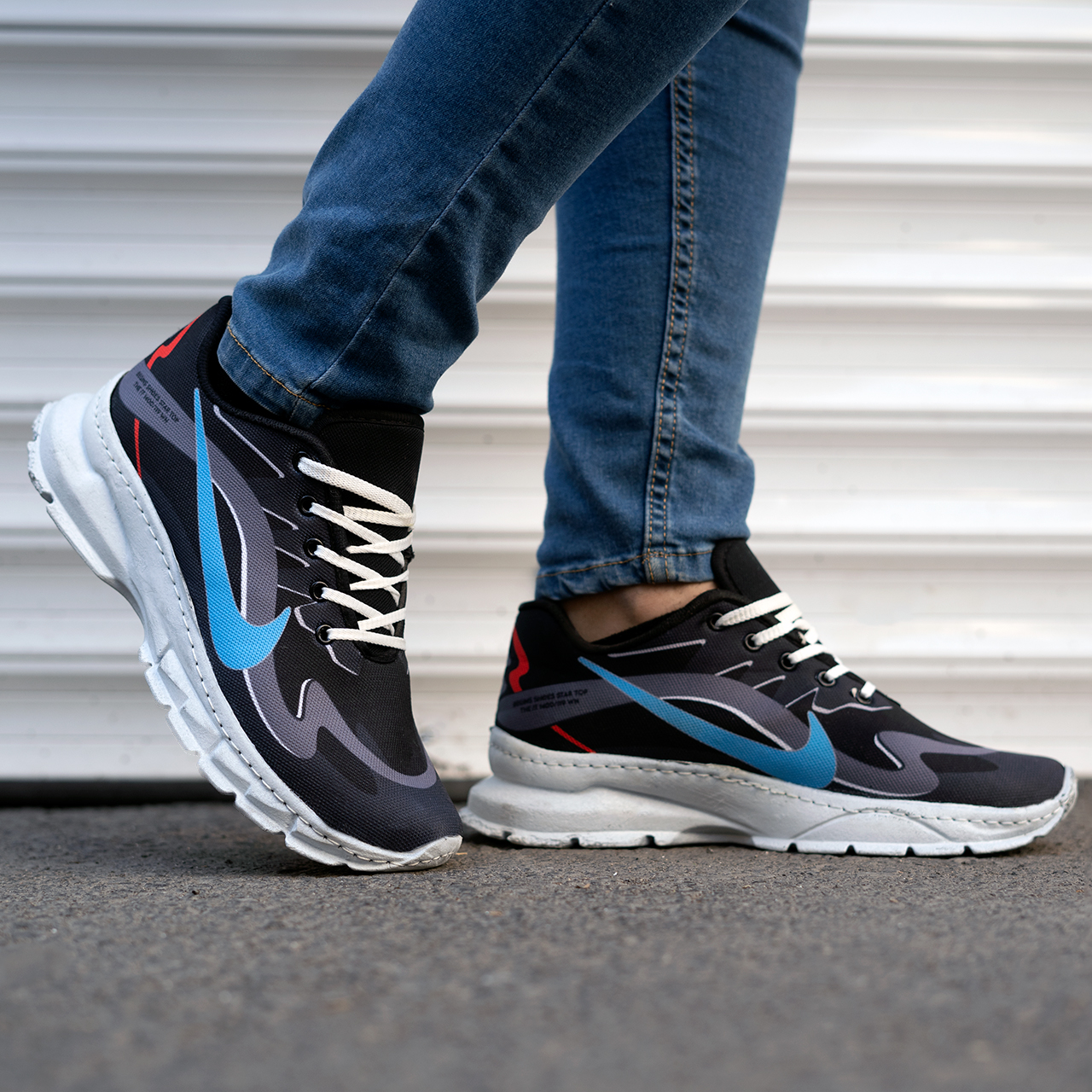 کفش ورزشی (T) نایک طوسی آبی مردانه مدلO61