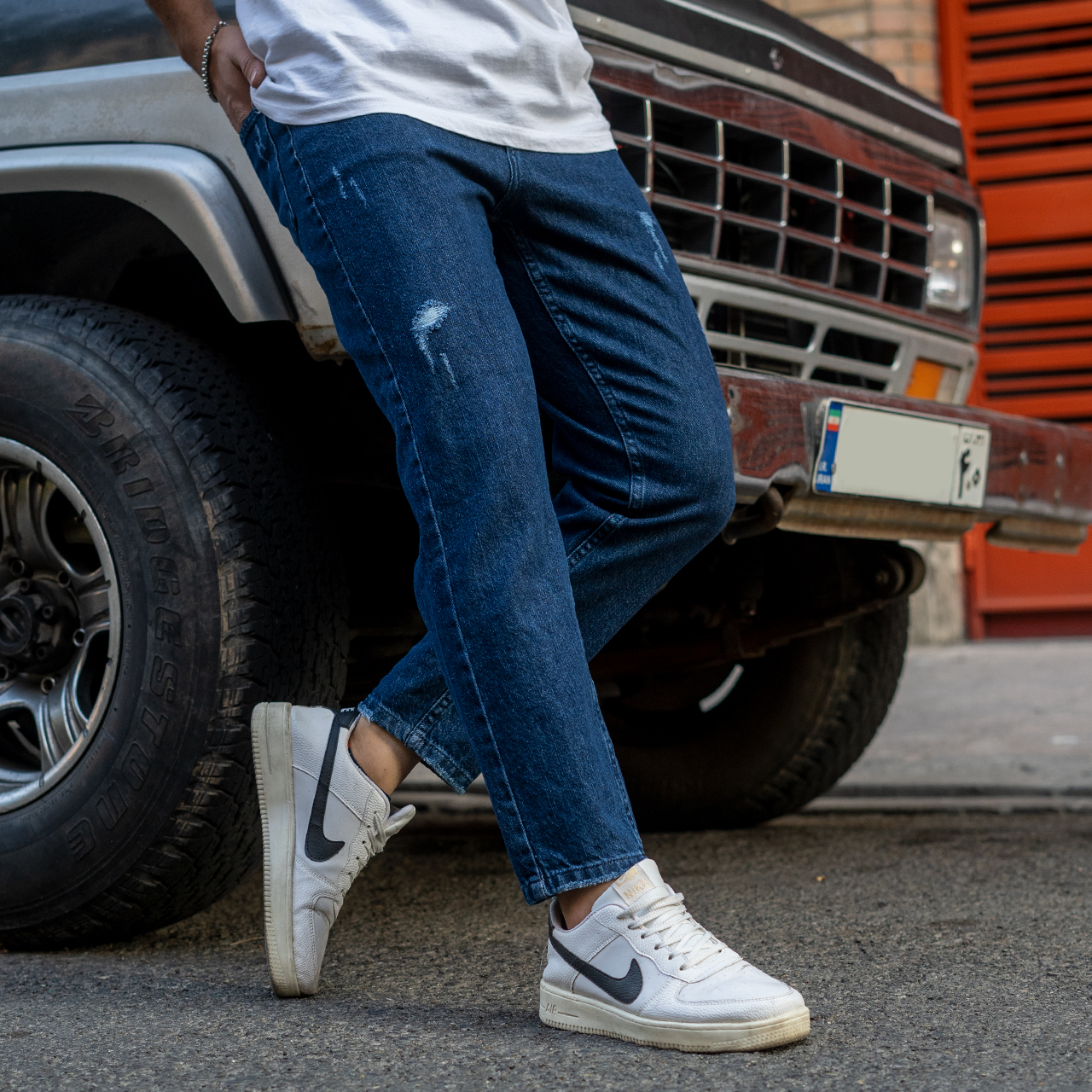 شلوار جین سرمه ای مردانه مدل ABTIN