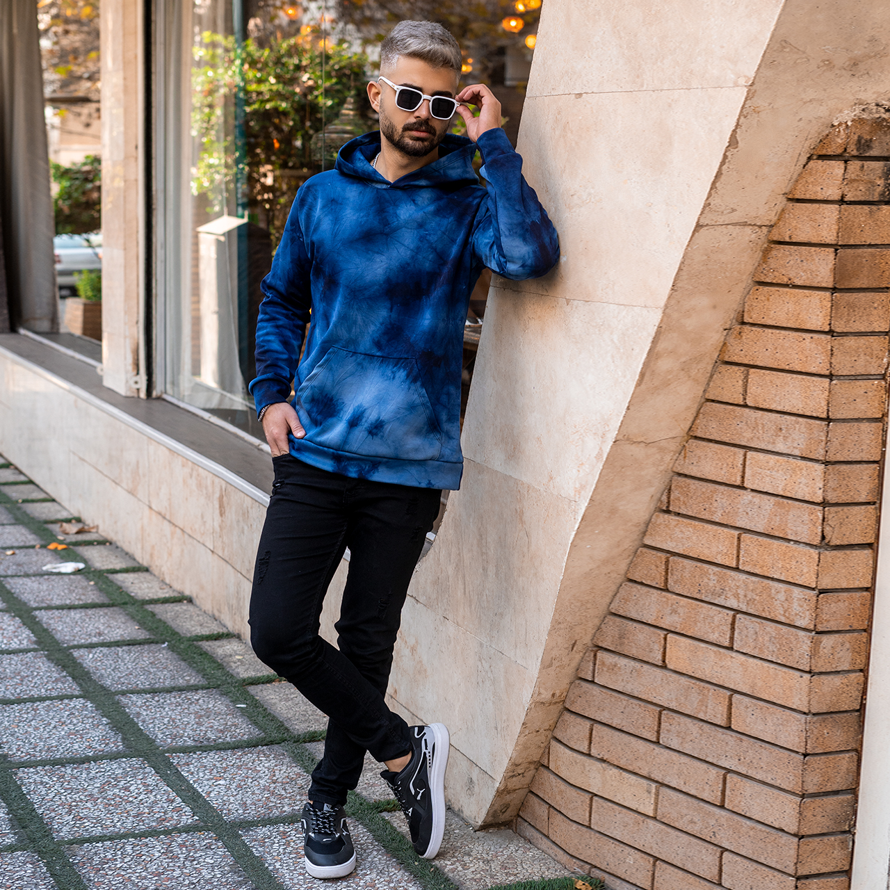 هودی مردانه سرمه ای مدل Barisan