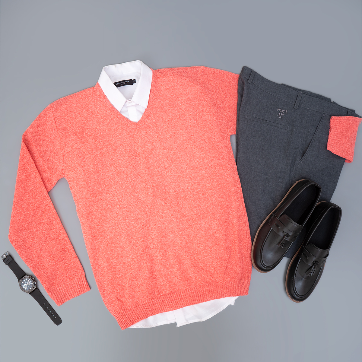 پلیوربافت یقه هفت صورتی مردانه مدلsorosh