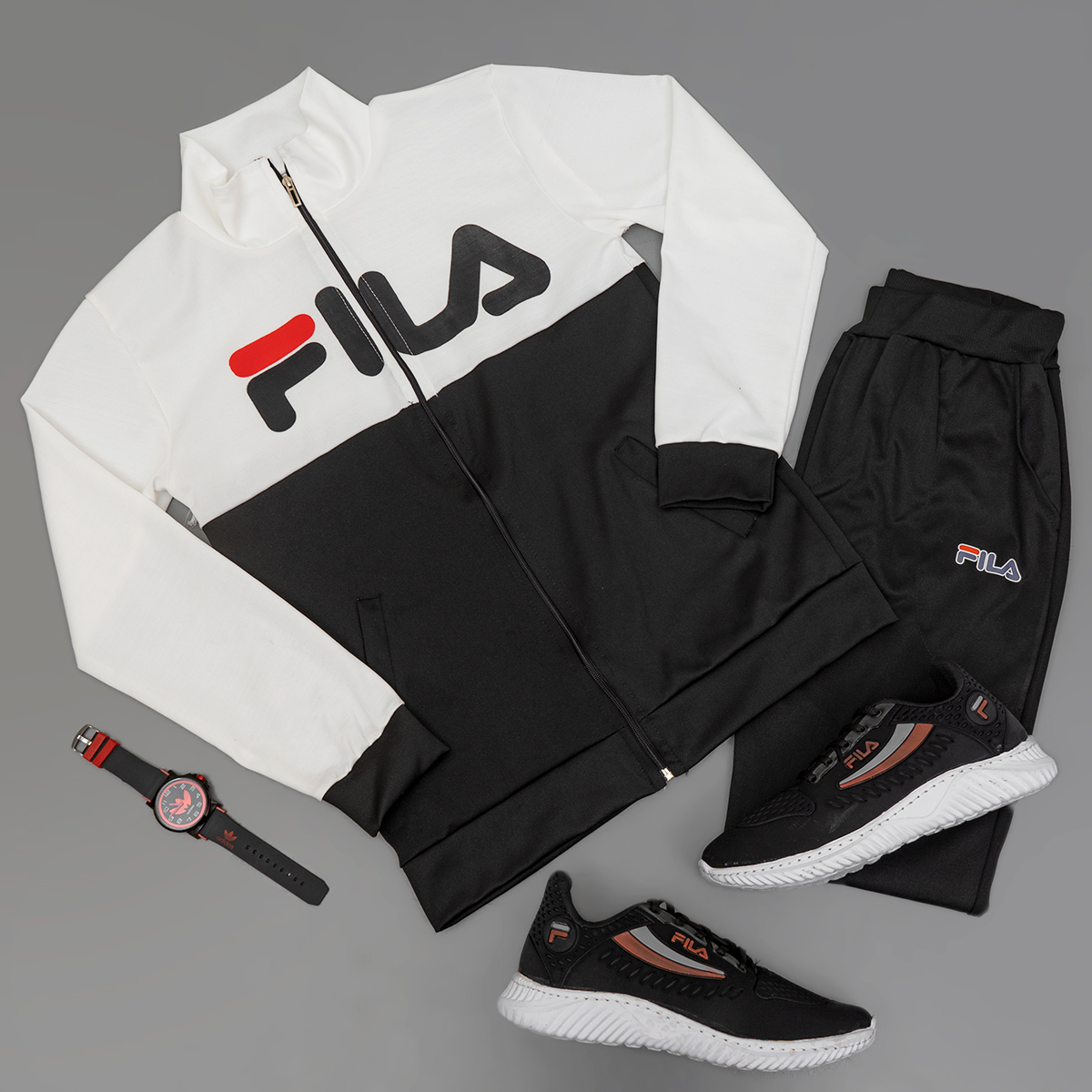 ست سوییشرت شلوار Fila سفید مدلHamin