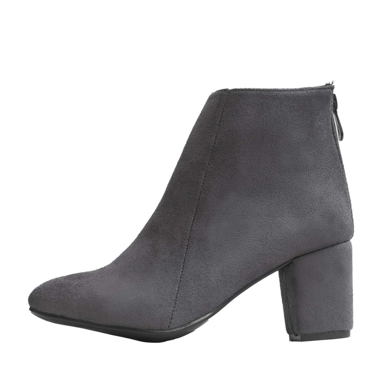 نیم بوت دخترانه پاشنه دار طوسی مدل Anosha