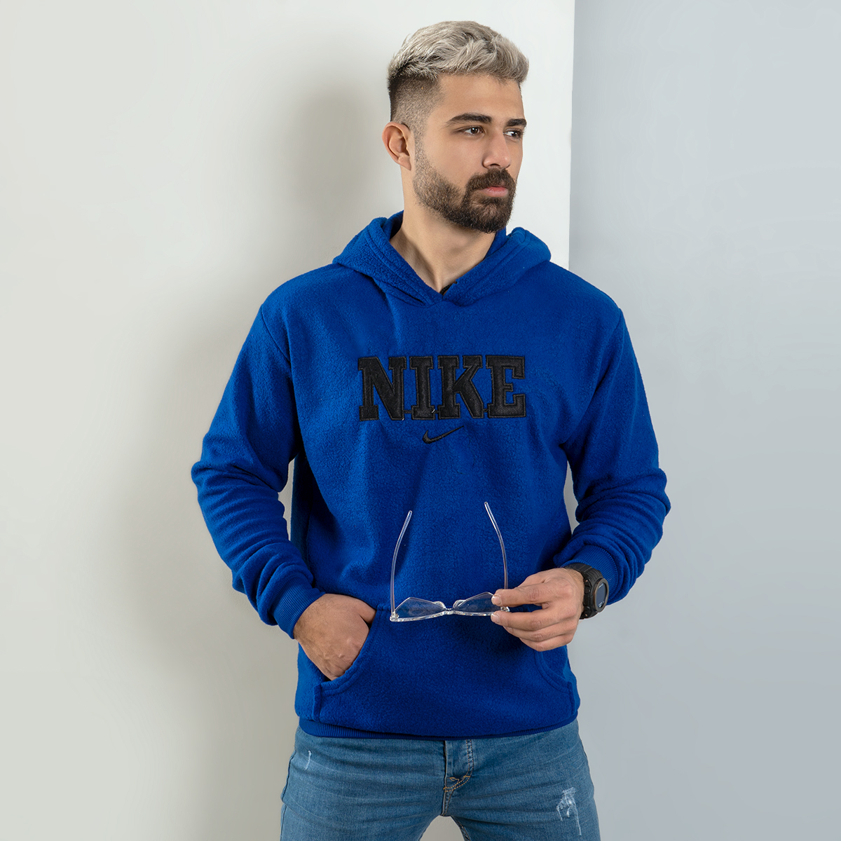 هودی نایک ( مشکی) آبی مردانه مدل Rator