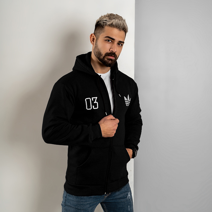 سوییشرت مردانه مشکی مدل Adidas 03