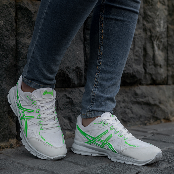 کفش ورزشی مردانه سفید سبز مدل kaloni