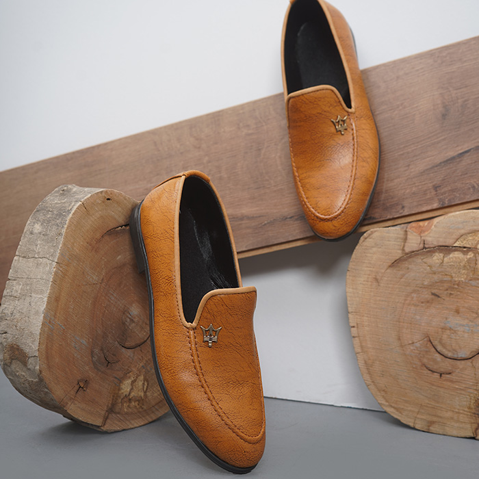 کفش کالج مازراتی مردانه عسلی طرحدار مدل M372