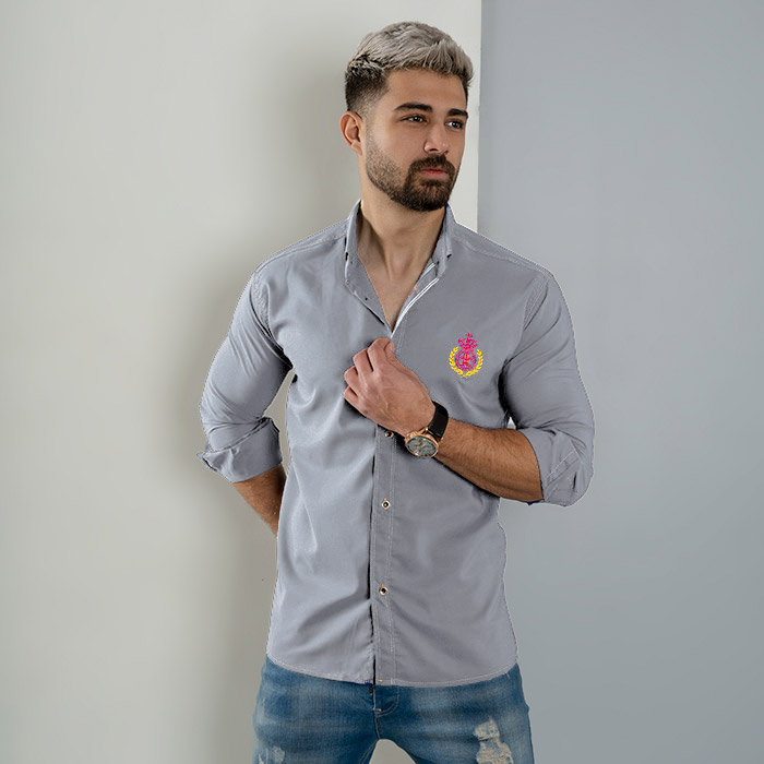 پیراهن مردانه طوسی مدل Gabi