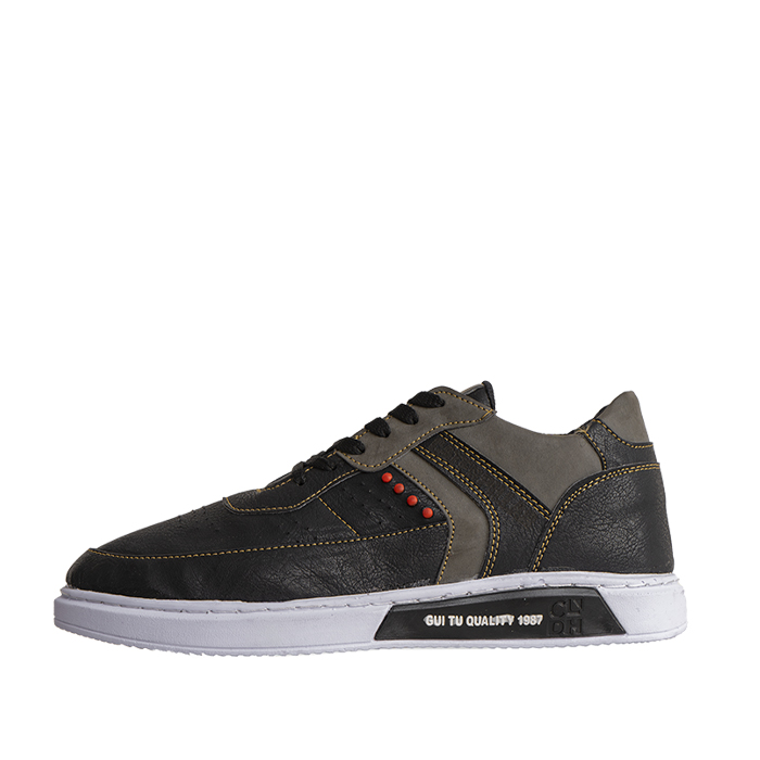 کفش تخت مشکی طوسی مردانه مدل Guitu