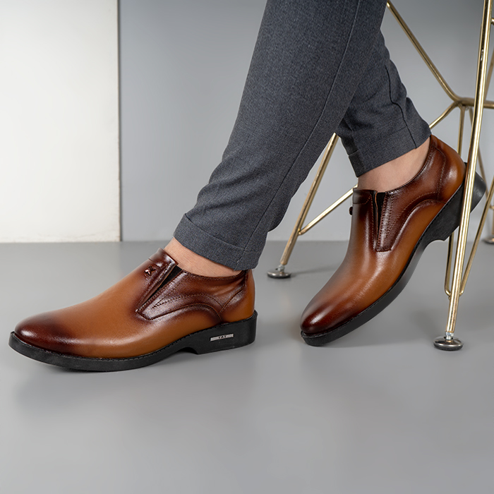 کفش رسمی عسلی مردانه مدل X.TAT