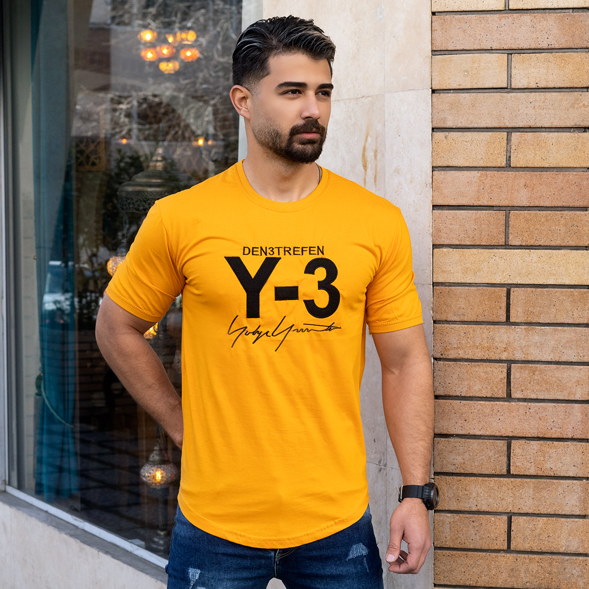 تیشرت Y-3 خردلی مردانه مدل savin