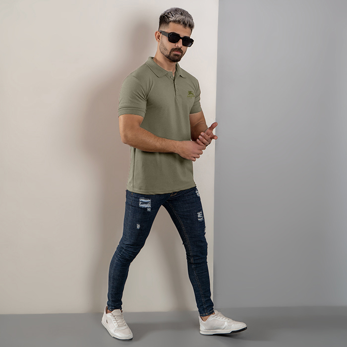 تیشرت مردانه سبز مدل burberry