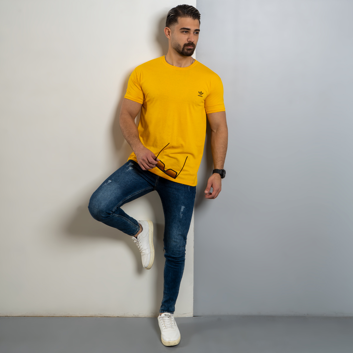 تیشرت ADIDAS مردانه خردلی مدل Edvard