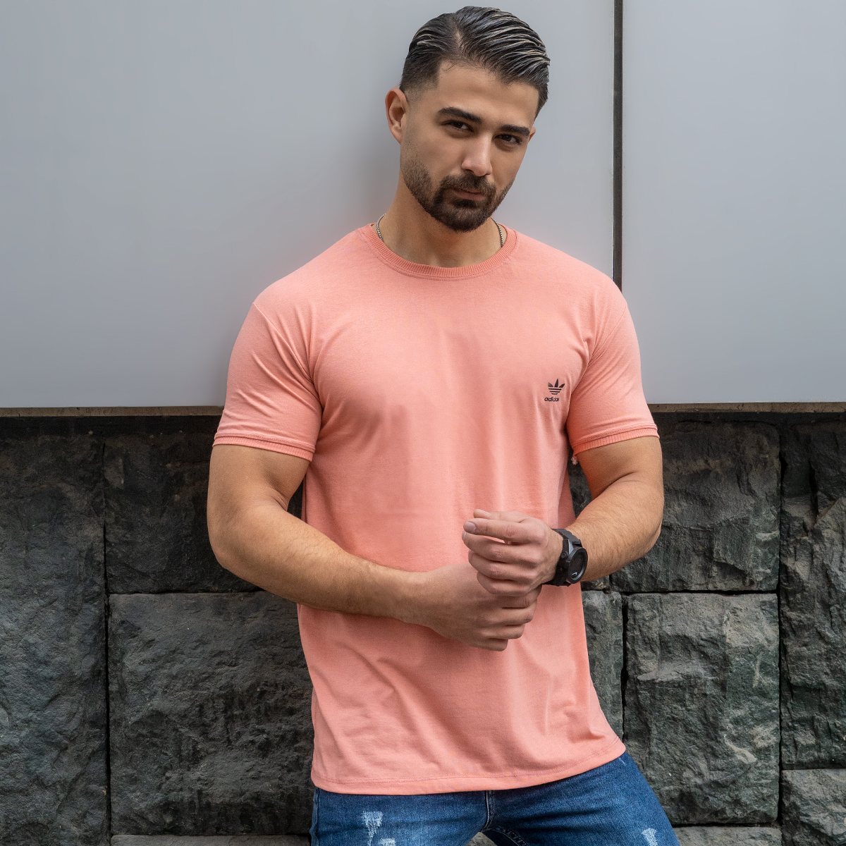 تیشرت ADIDAS مردانه گلبهی مدل Edvard