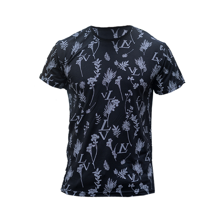 تیشرت مشکی مردانه طرح LV مدل OPAR