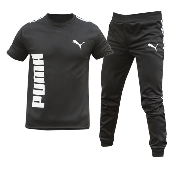 ست تیشرت شلوار مشکی پوما مردانه مدل hiron